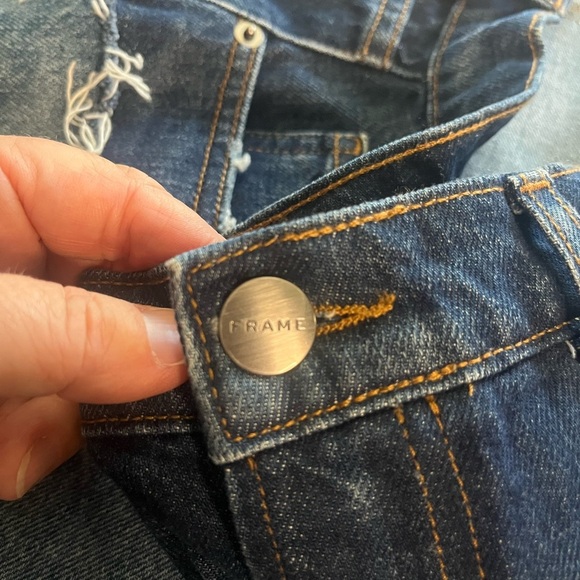 EUC FRAME- Two Tone Reconstructed Denim Skirt. Size 31 - Picture 10 of 12